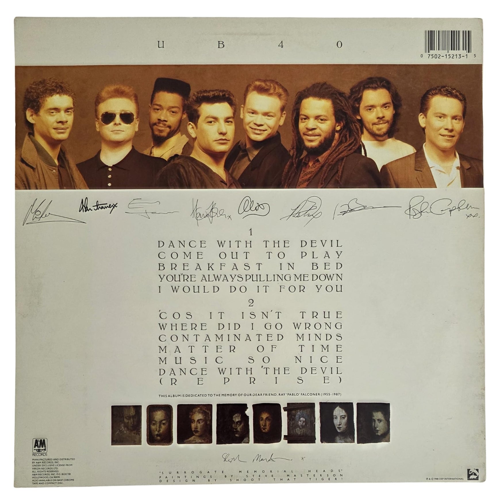 Ali Campbell Signed UB40 Album COA Exact Proof Autographed Vinyl Record