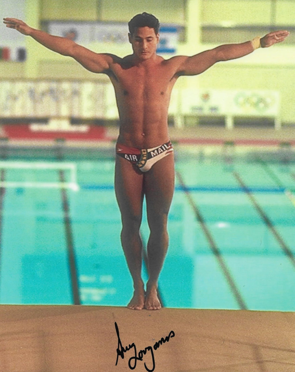 Greg Louganis Signed 8x10 Photo COA Proof Autographed USA Olympic Driver..