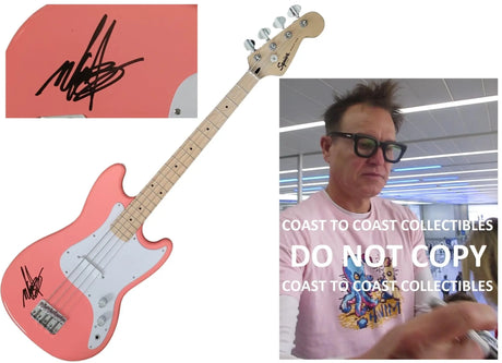 Mark Hoppus Blink 182 Signed Fender Squier Bass Guitar COA Proof Autographed..