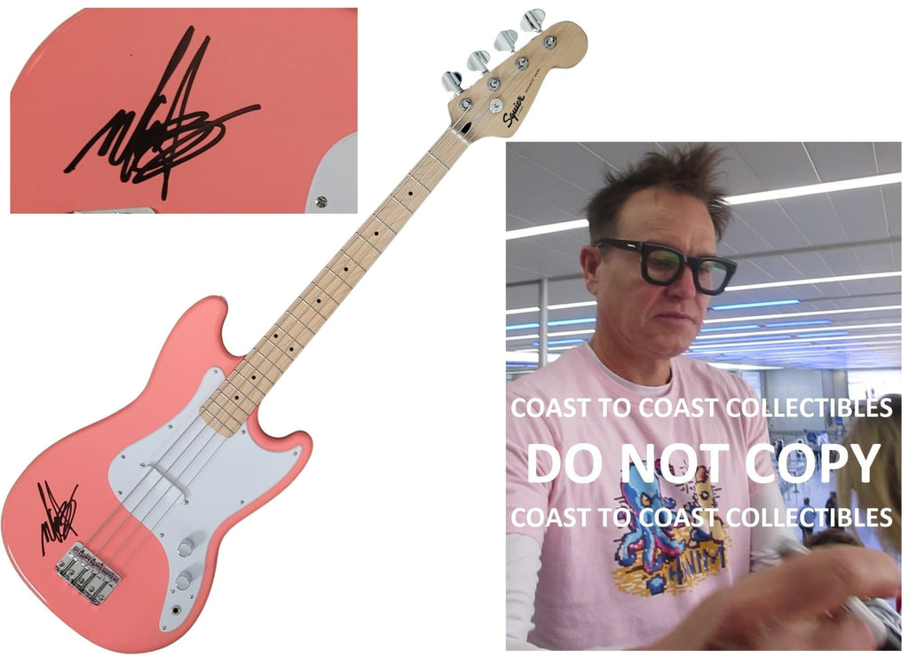 Mark Hoppus Blink 182 Signed Fender Squier Bass Guitar COA Proof Autographed..