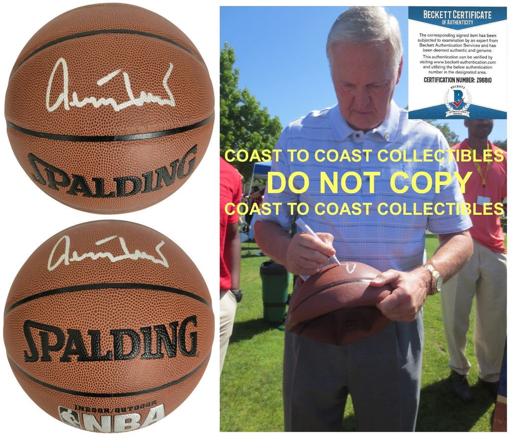 Jerry West Signed Basketball Proof Beckett COA Los Angeles Lakers Autographed