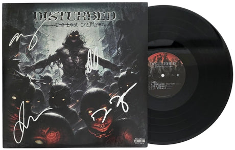 Disturbed Band Signed The Lost Children Album COA Proof Autographed Vinyl Record David Draiman,Dan Donegan,Mike Wengren
