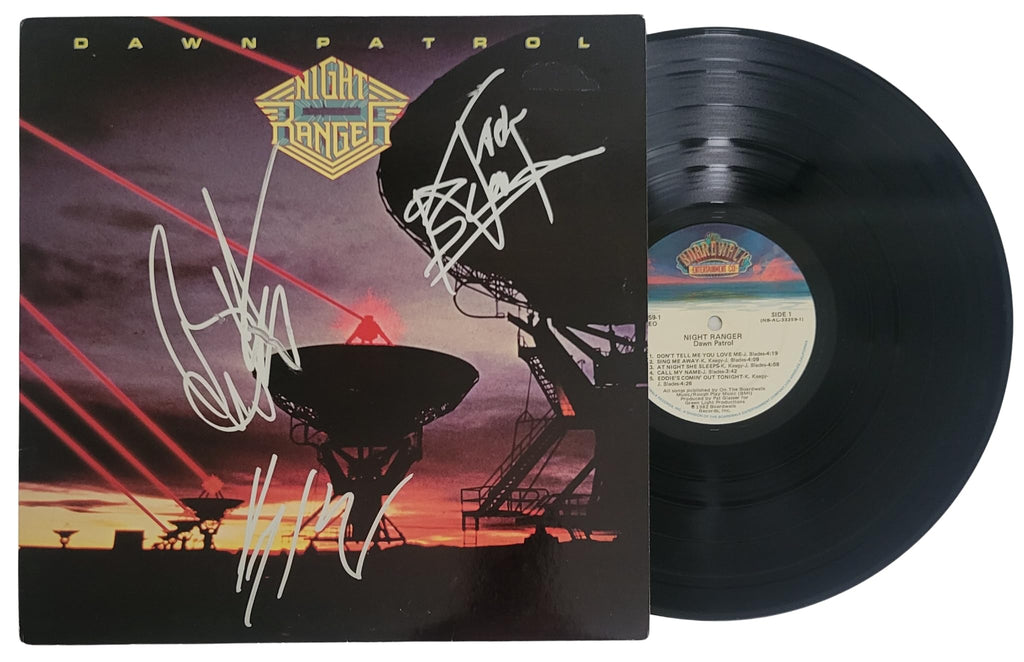 Night Rangers Band Signed Dawn Patrol Album COA Proof Autographed Vinyl Record