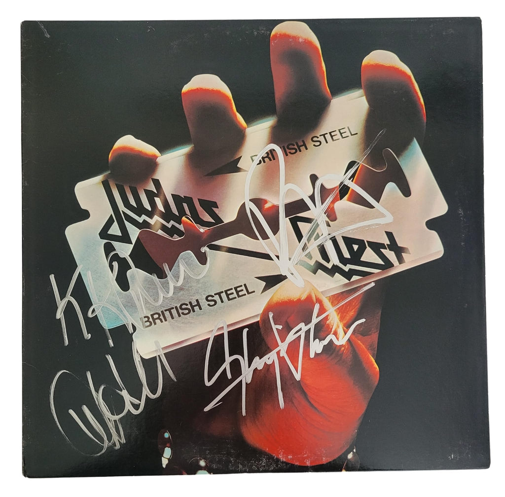 Judas Pries Signed British Steel Album COA Proof Autographed Vinyl Record Halford Tipton Hill Downing