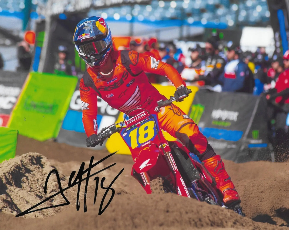 Jett Lawrence Signed 8x10 Photo COA Proof Autographed Supercross Motocross..