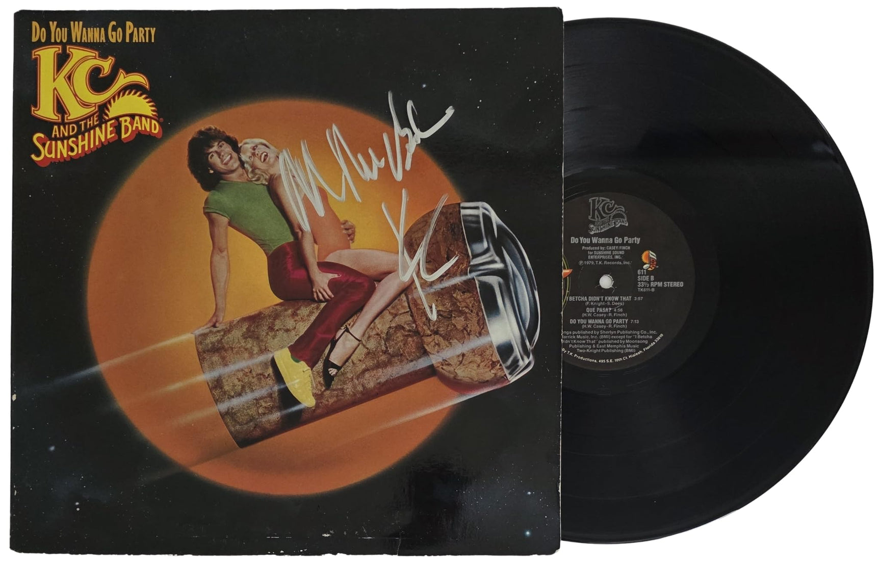 Harry Wayne Casey Signed KC And The Sunshine Band Do You Wanna Go Party Album COA Proof Autographed Vinyl Record
