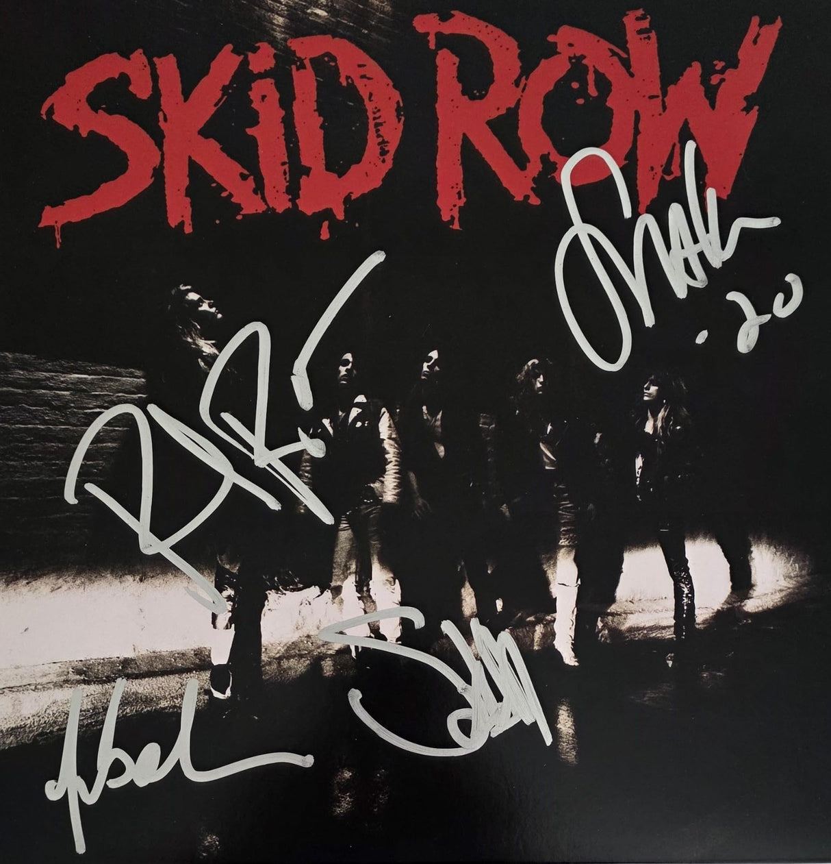Skid Row Band Signed Album COA Exact Proof Autographed Vinyl Record Sabo,Hill,Bolan,Bach