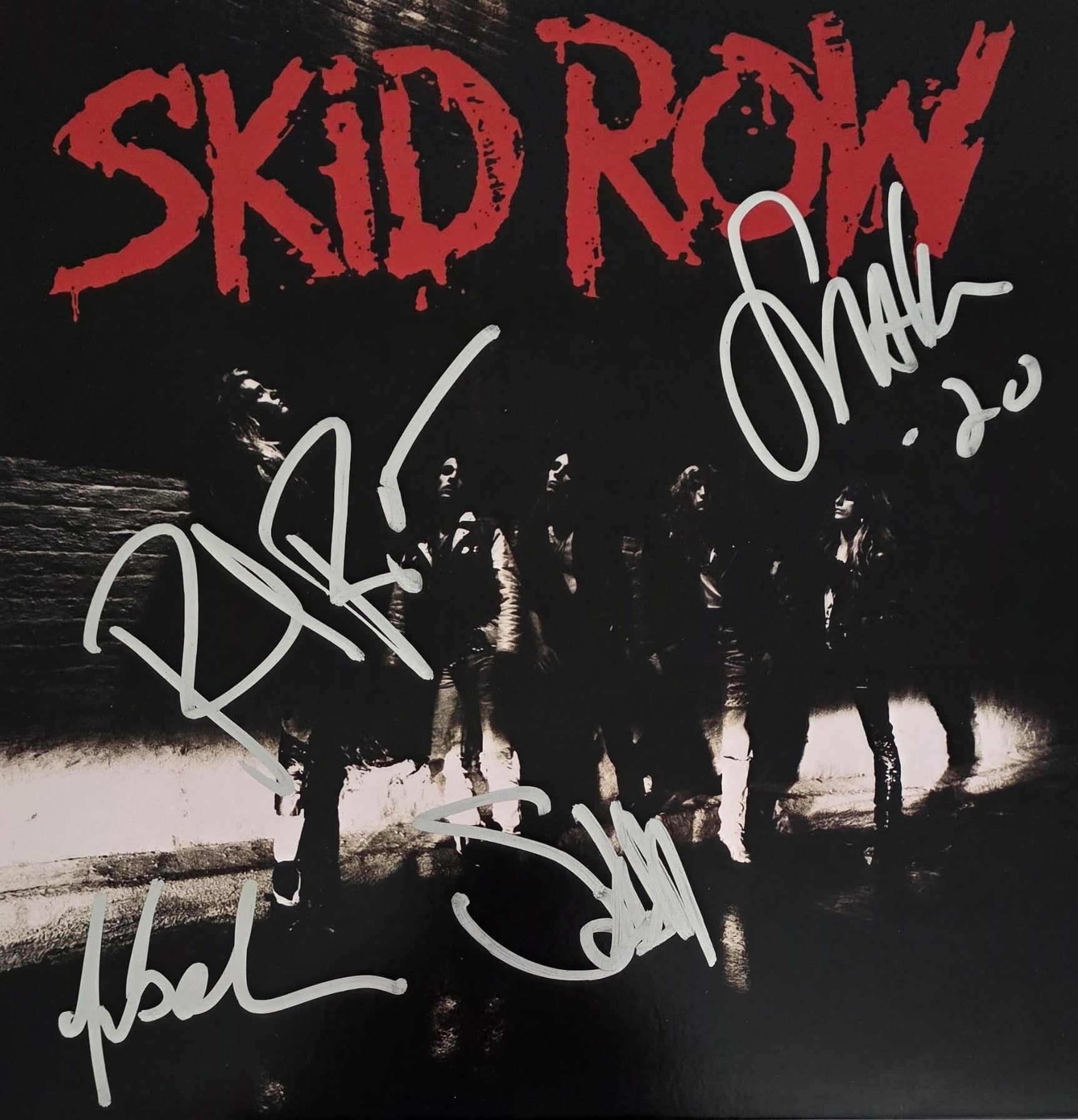 Skid Row Band Signed Album COA Exact Proof Autographed Vinyl Record Sabo,Hill,Bolan,Bach