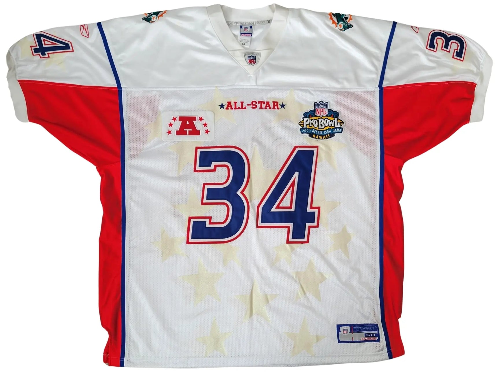 Ricky Williams Signed Football Jersey Proof Autographed Pro Bowl Miami Dolphins