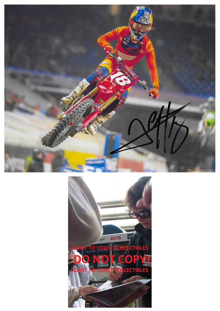 Jett Lawrence Signed 8x10 Photo COA Proof Autographed Supercross Motocross,