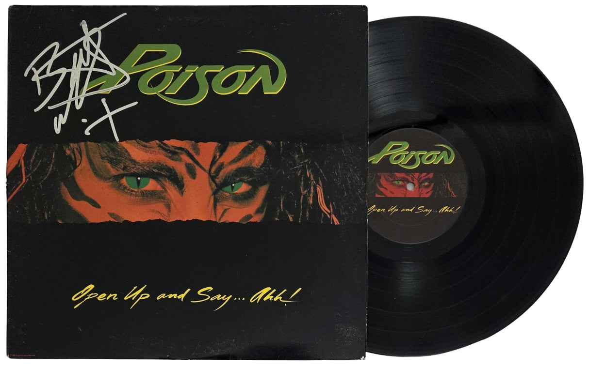 Bret Michaels Signed Poison Open Up and Say... Ahh! Album COA Proof Autographed Vinyl Record