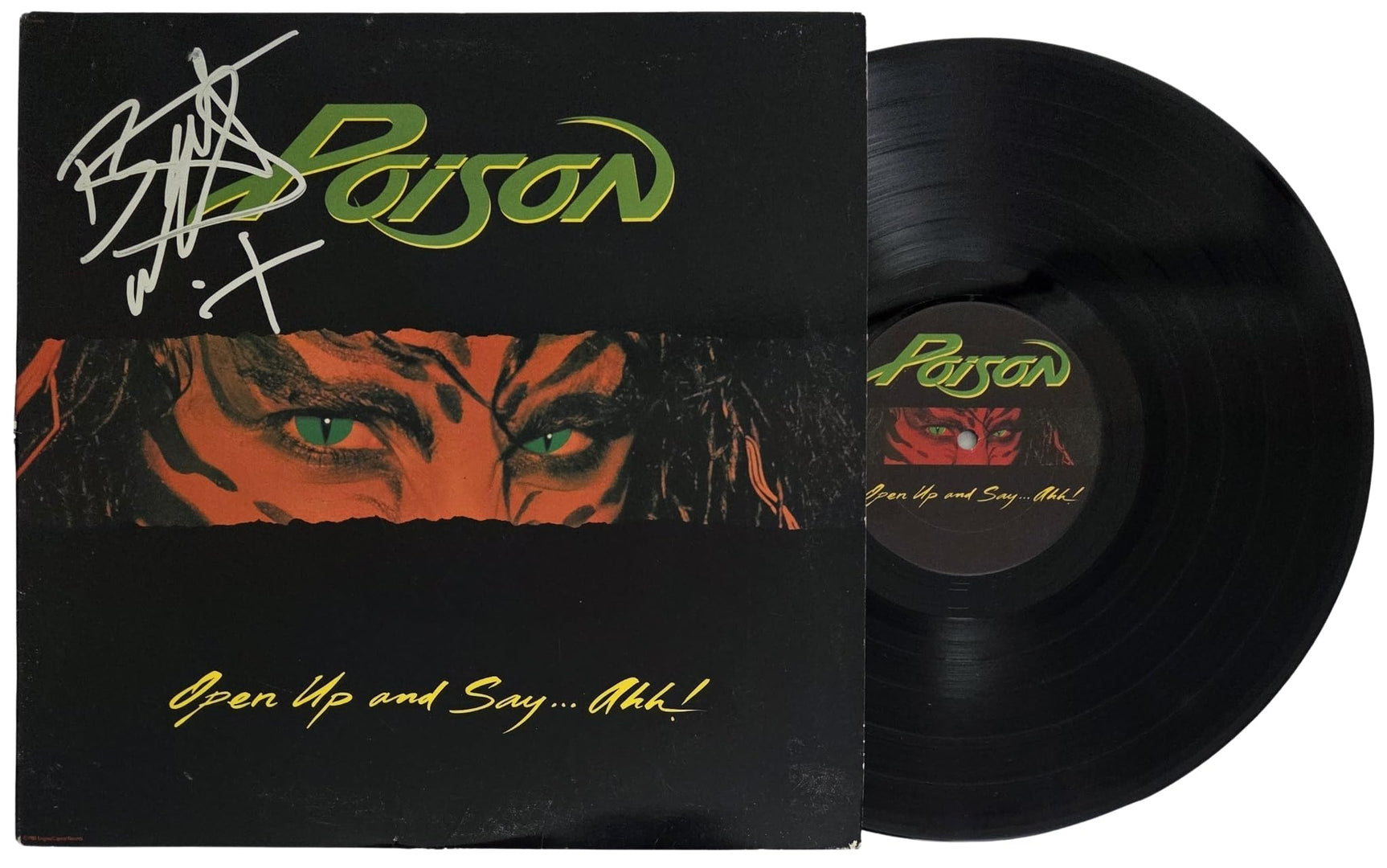 Bret Michaels Signed Poison Open Up and Say... Ahh! Album COA Proof Autographed Vinyl Record