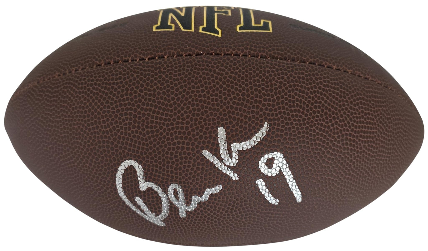 Bernie Kosar Signed Football Exact Proof COA Cleveland Browns Miami Hurricanes