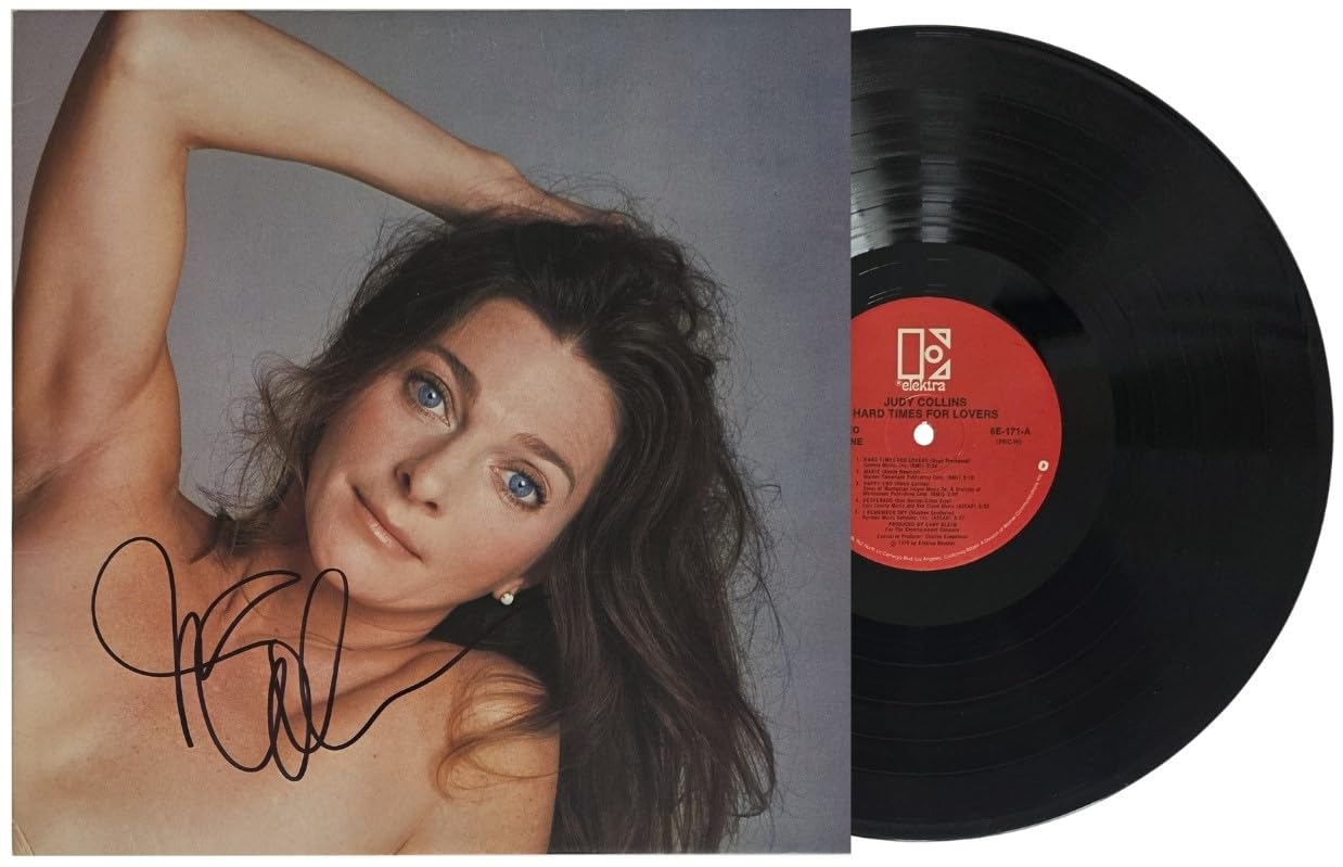 Judy Collins Signed Hard Times for Lovers Album COA Proof Autographed Vinyl Record