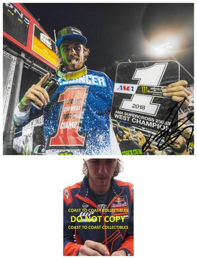 Aaron Plessinger Signed 8x10 Photo COA Proof Autographed Supercross Motocross Rider.