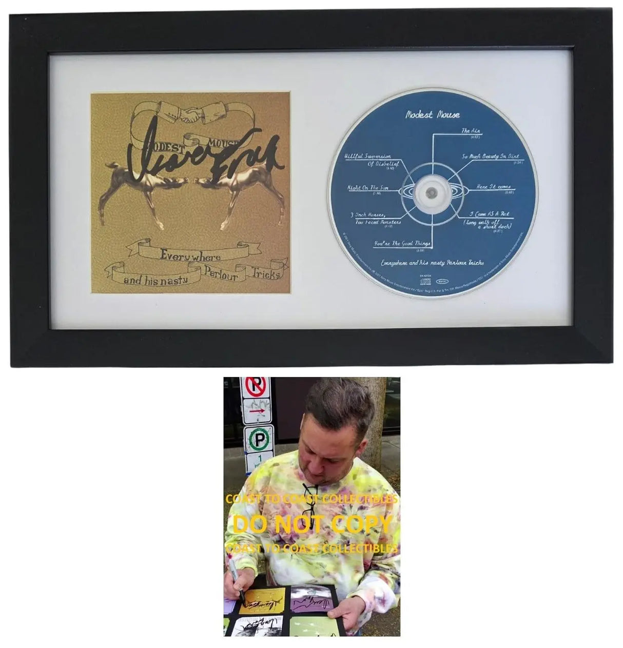 Isaac Brock Signed Modest Mouse Everywhere and His Nasty Parlour Tricks CD COA Proof Autographed