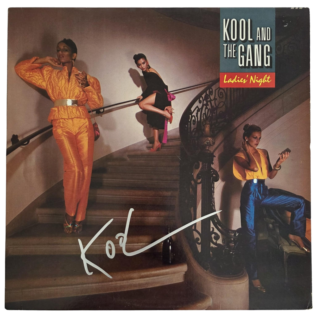 Robert Bell Signed Kool & the Gang Ladies Night Album COA Proof Autographed Vinyl Record