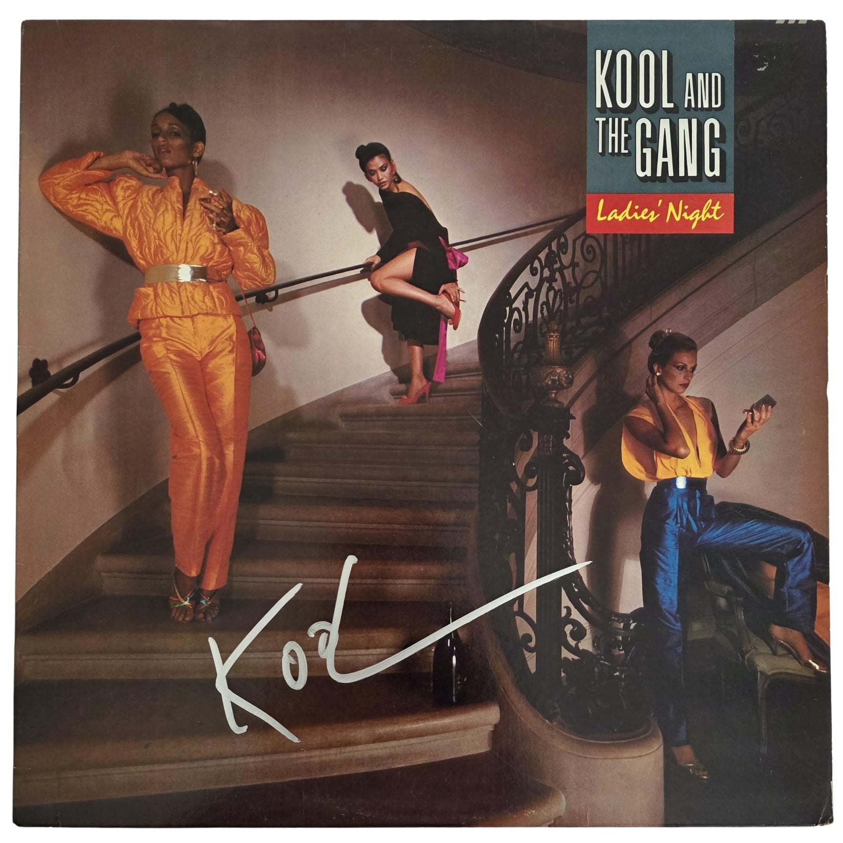 Robert Bell Signed Kool & the Gang Ladies Night Album COA Proof Autographed Vinyl Record