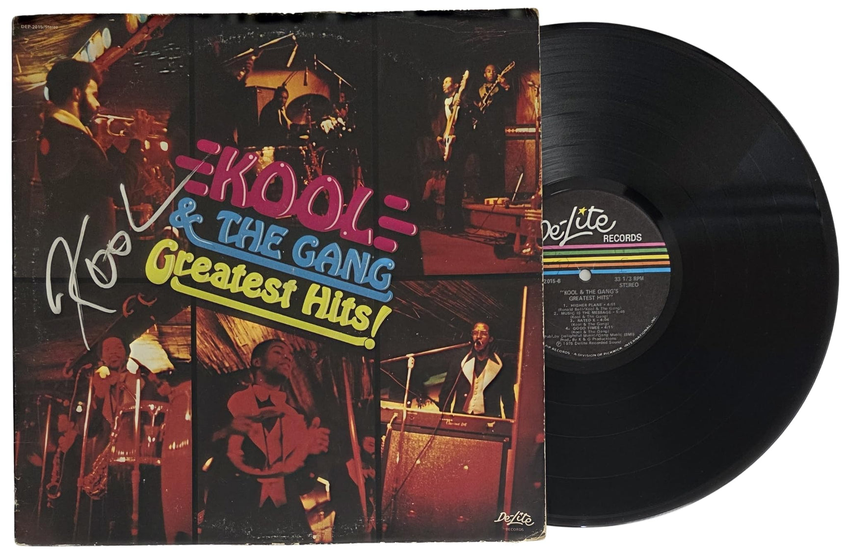 Robert Bell Signed Kool & the Gang Greatest Hit Album COA Proof Autographed Vinyl Record