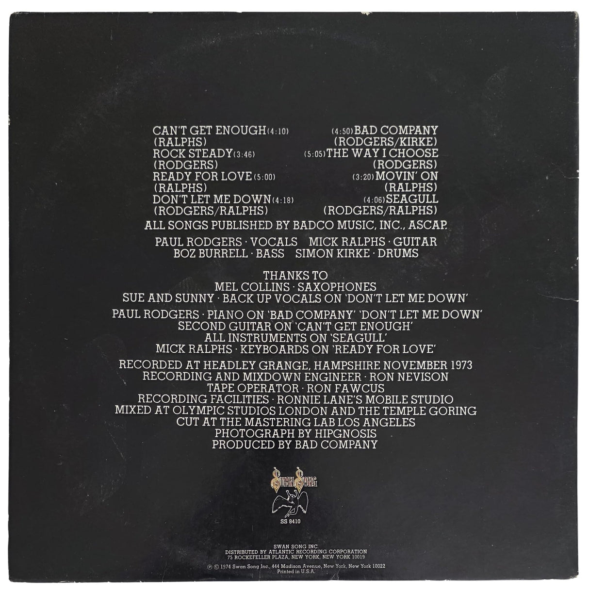 Simon Kirke Signed Bad Company Album COA Exact Proof Autographed Vinyl Record