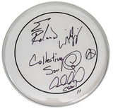 Collective Soul Band Signed 12'' Drumhead COA Proof Autographed Ed Roland Dean Roland Will Turpin