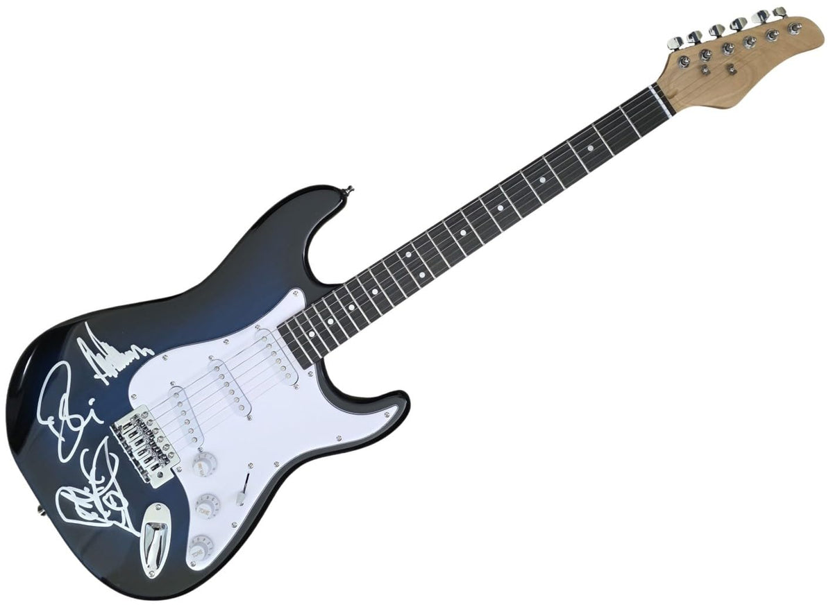 Robin Zander,Rick Nielsen,Tom Peterson Signed Full Size Electric Guitar COA Proof Cheap Trick