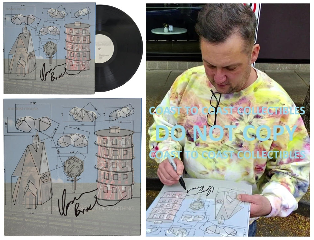Isaac Brock Signed Modest Mouse Building Nothing Out Of Something Album Vinyl Record Proof COA Autographed