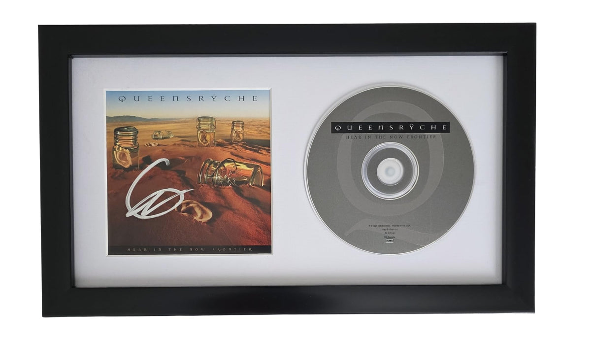 Geoff Tate Signed Queensryche Hear in the Now Frontier CD Framed COA Proof Autographed Framed CD 12x7