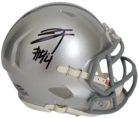 JT Tuimoloau Signed Ohio State Buckeyes Mini Football Helmet Proof COA Autographed
