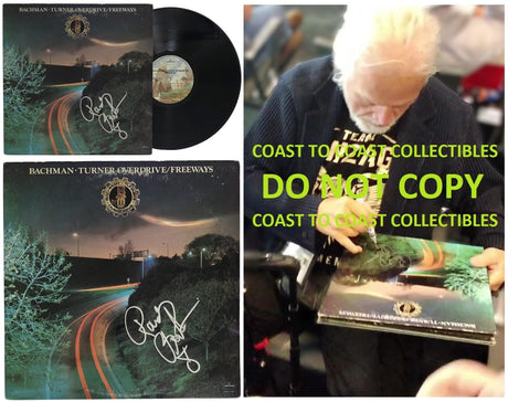 Randy Bachman Signed Bachman - Turner Overdrive Freeways Album, Autographed Vinyl Record LP with COA and Proof