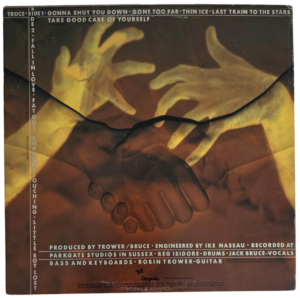 Robin Trower Signed Truce Album COA Exact Proof Autographed Vinyl Record