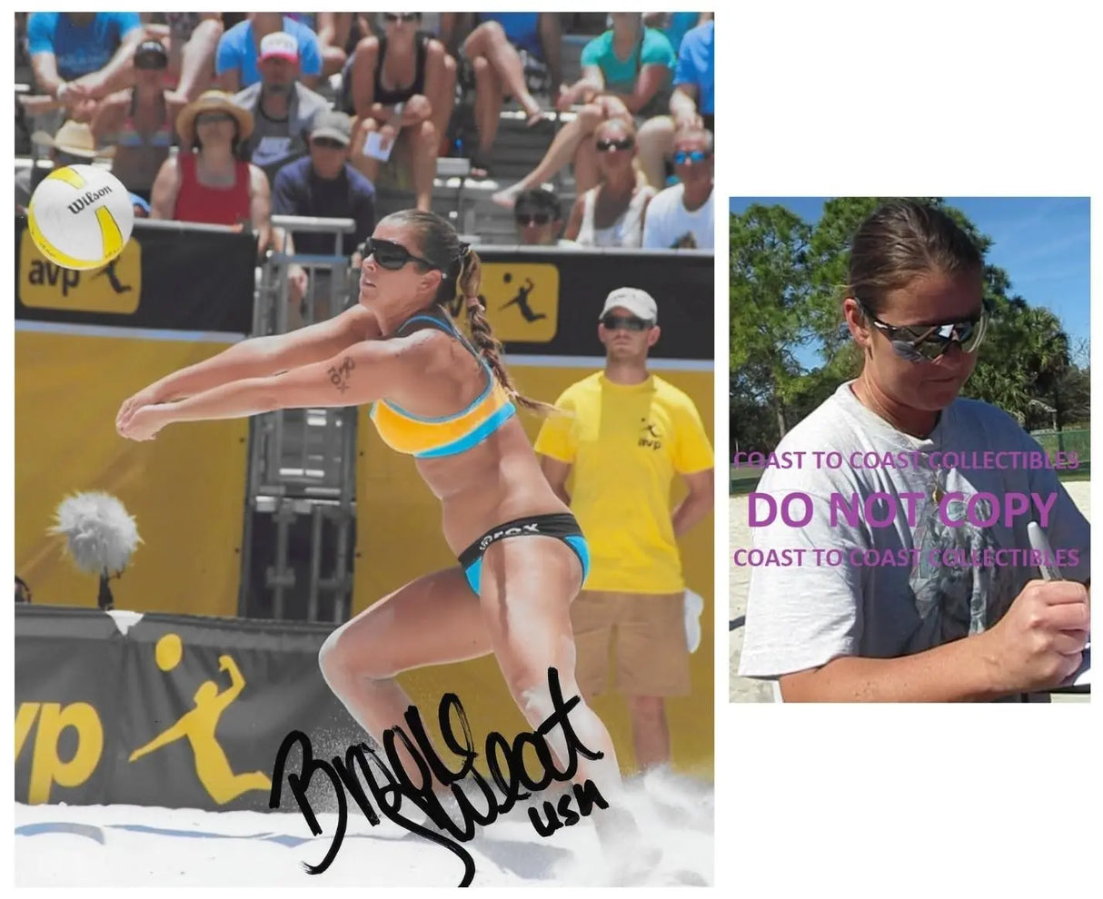 Brooke Sweat USA Beach Volleyball player Signed 8x10 Photo Proof COA Autographed
