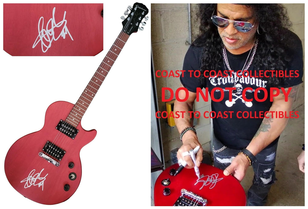 Slash Guns N Roses Signed Epiphone Les Paul Guitar COA Exact Proof Autographed