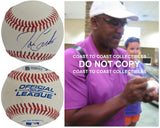 Joe Carter Signed Baseball COA Exact Proof Autographed Toronto Blue Jays Cleveland