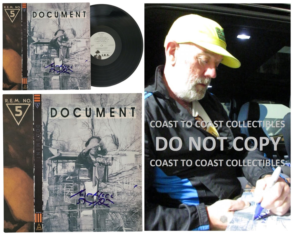 Michael Stipe Signed R.E.M Document Album COA Proof Autographed Vinyl Record Record