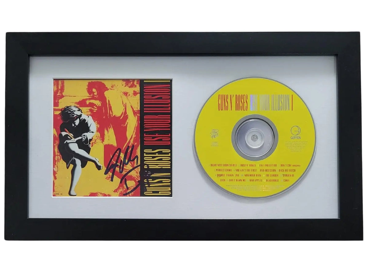Duff McKagan Steve Adler Signed G.N.R Use Your Illusion I CD Proof COA Framed Gun N Roses Autographed