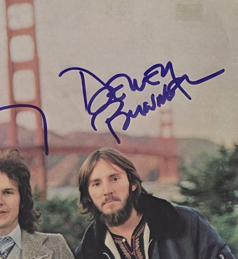 America Band Signed Hearts Album COA Exact Proof Autographed Vinyl Record Dewey Bunnell & Gerry Beckley