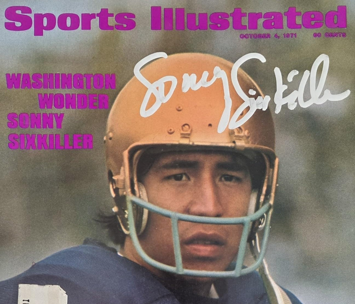 Sonny Sixkiller Signed Sports Illustrated Proof Autographed UW Huskies Football SI Magazine