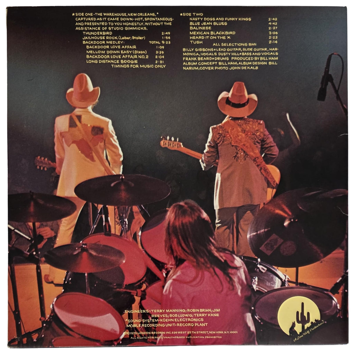 Billy Gibbons Signed ZZ Top Fandango Album COA Proof Autographed Vinyl Record