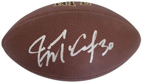Jason McCourty Signed Football Proof COA Autographed Titans Patriots Rutgers