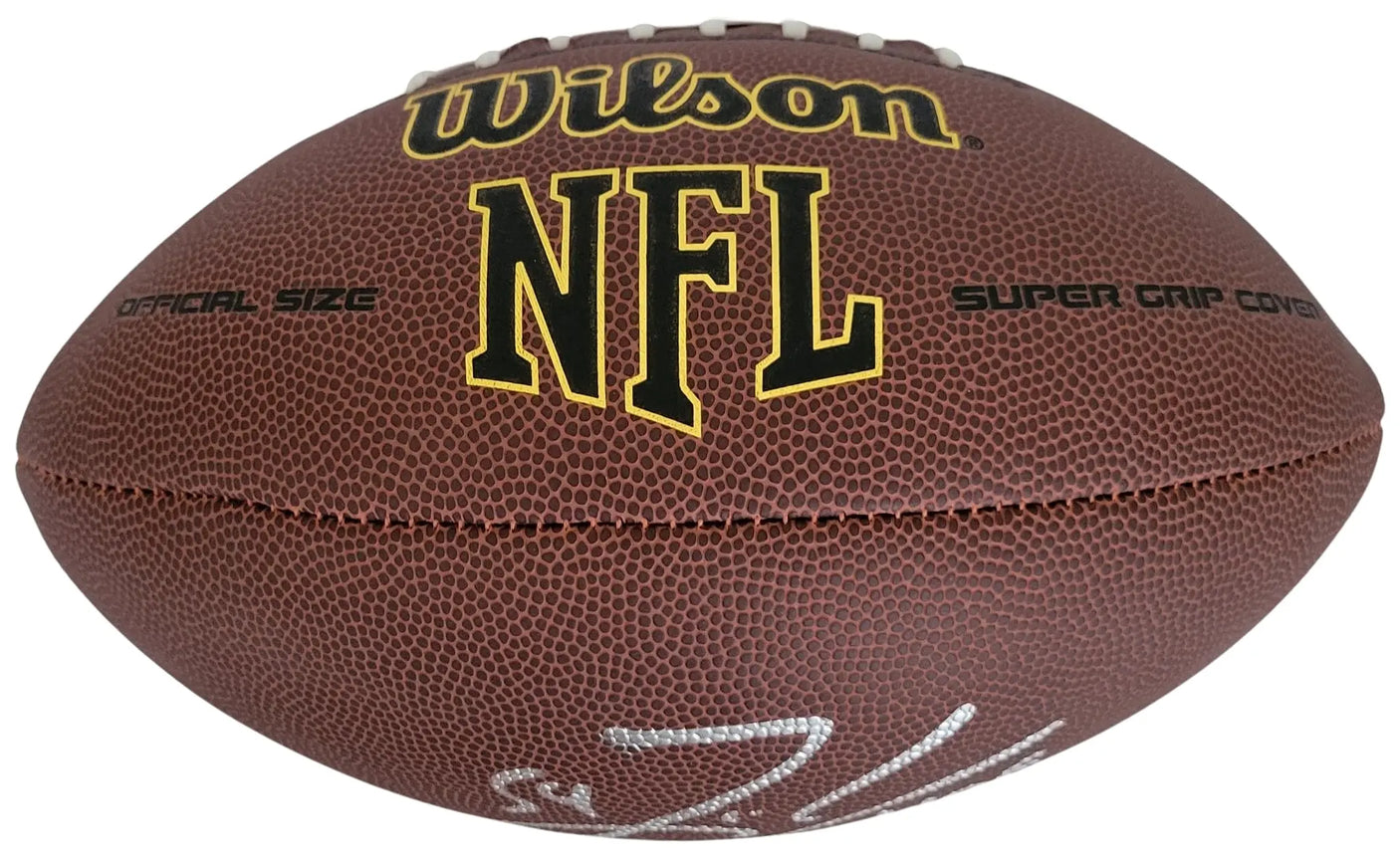 Zach Thomas Signed Football Proof COA Autographed Miami Dolphins Texas Tech