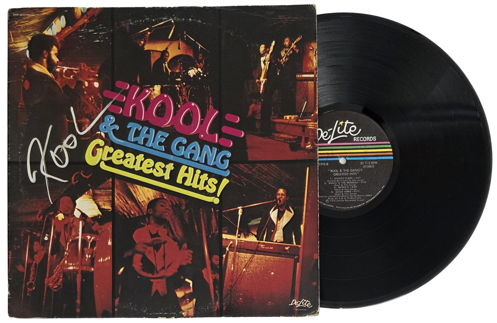 Robert Bell Signed Kool & the Gang Greatest Hit Album COA Proof Autographed Vinyl Record