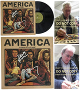 Dewey Bunnell Gerry Beckley Signed America Album COA Exact Proof Vinyl Record