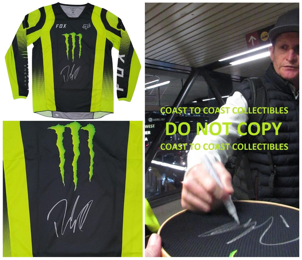 Ricky Carmichael Signed Monster Jersey Proof Autographed Supercross Motocross