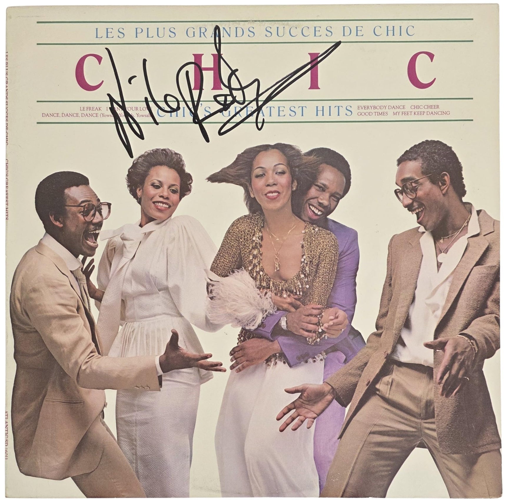 Nile Rodgers Signed Chic Greatest Hits Album COA Exact Proof Autographed Vinyl Record