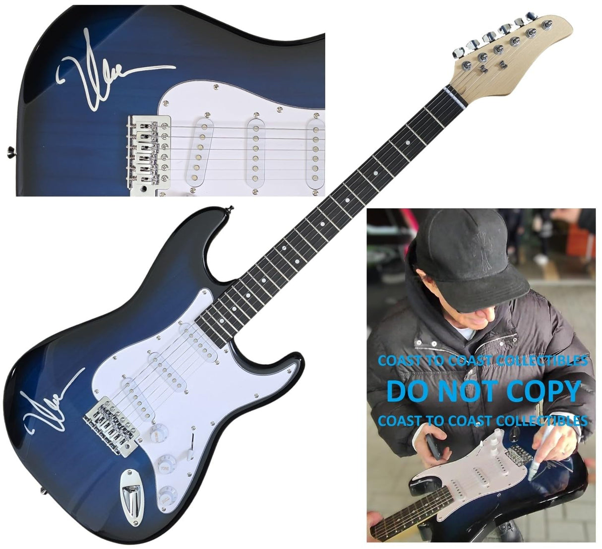 Neal Schon Signed Full Size Electric Guitar COA Exact Proof Autographed Journey