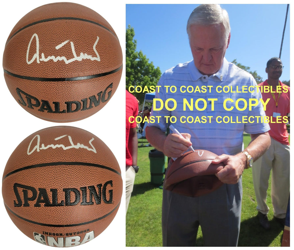 Jerry West Signed Basketball Proof Beckett COA Los Angeles Lakers Autographed