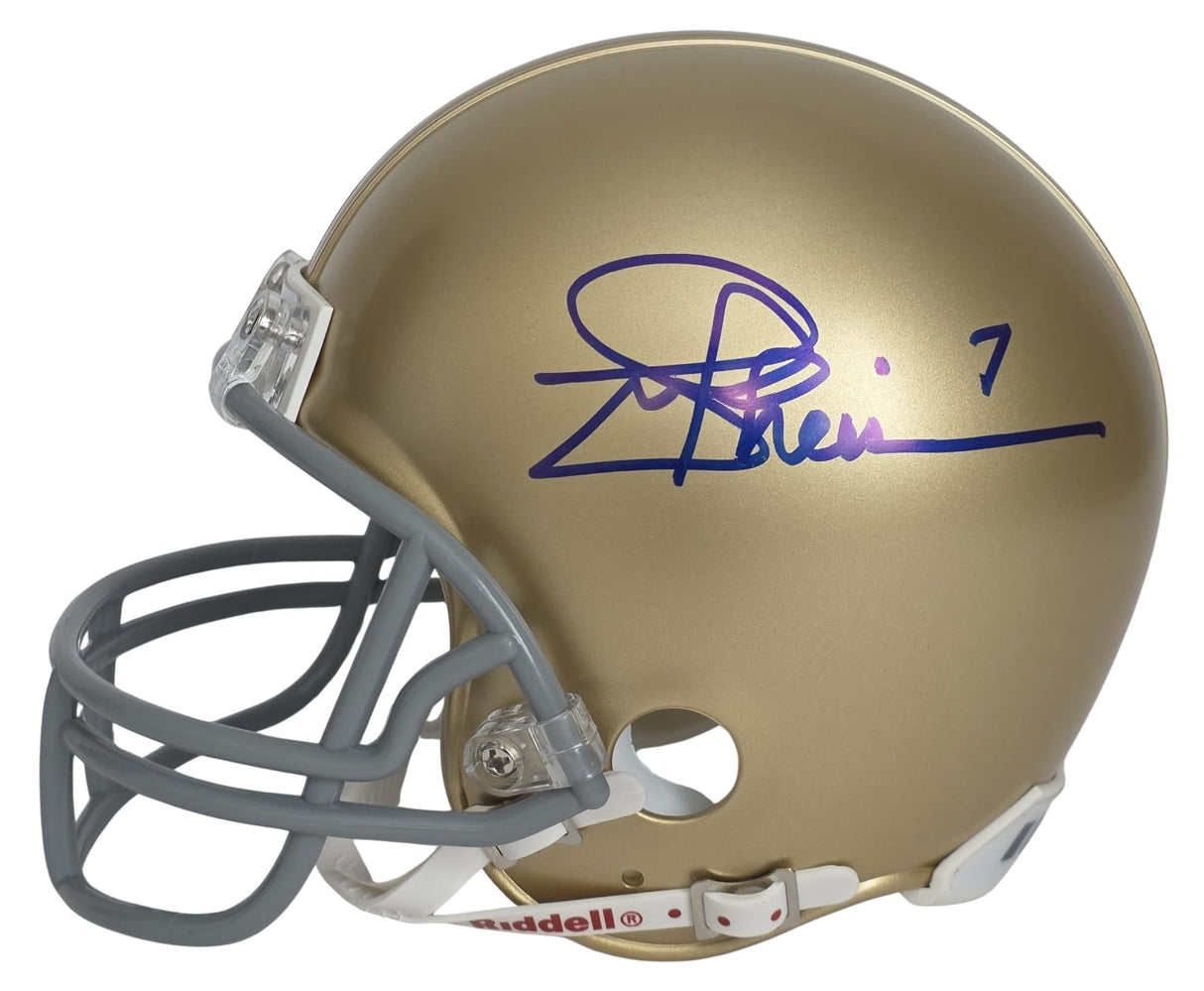 Joe Theisman Signed Notre Dame Fighting Irish Mini Football Helmet COA Proof Autographed