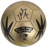 David Villa Signed Gold Soccer Ball Proof COA Autographed New York City Spain