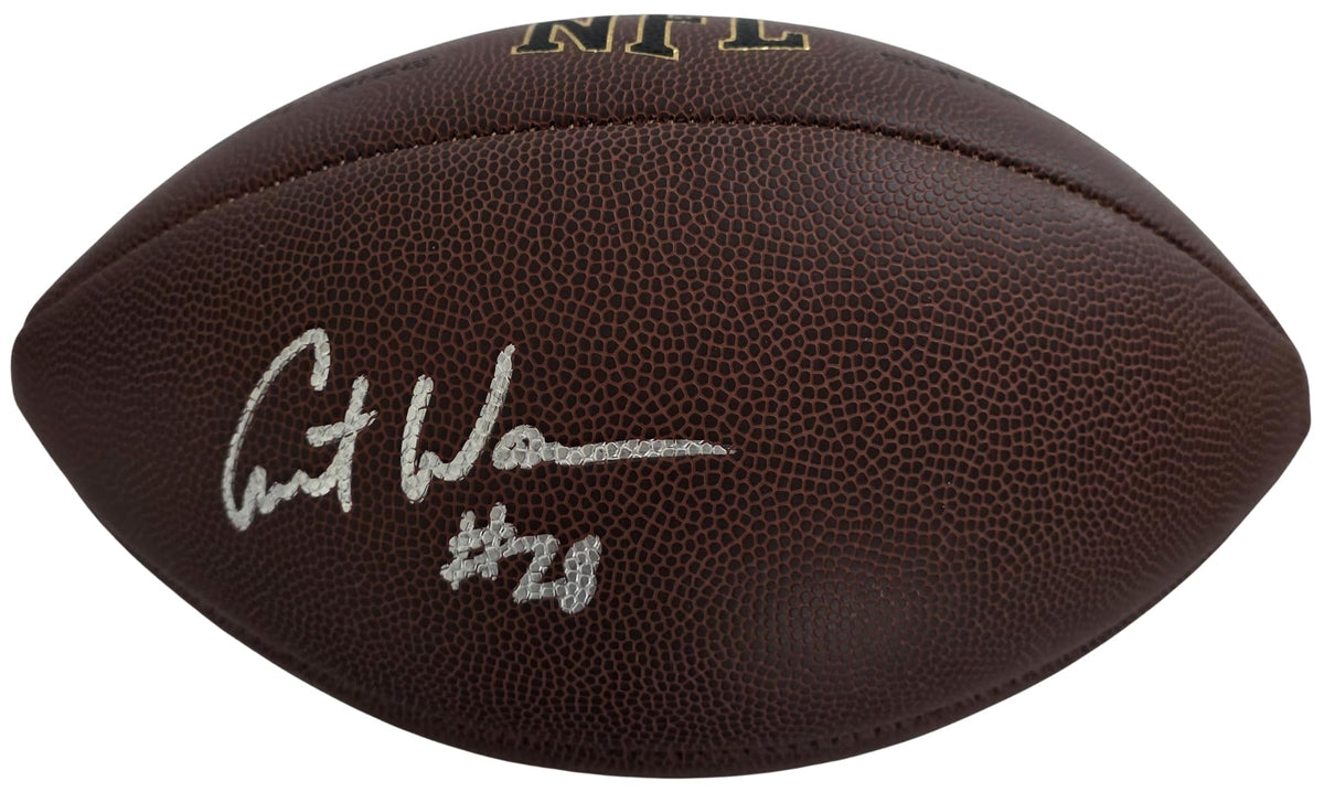 Curt Warner Signed Football Proof COA Autographed Seahawks Penn State